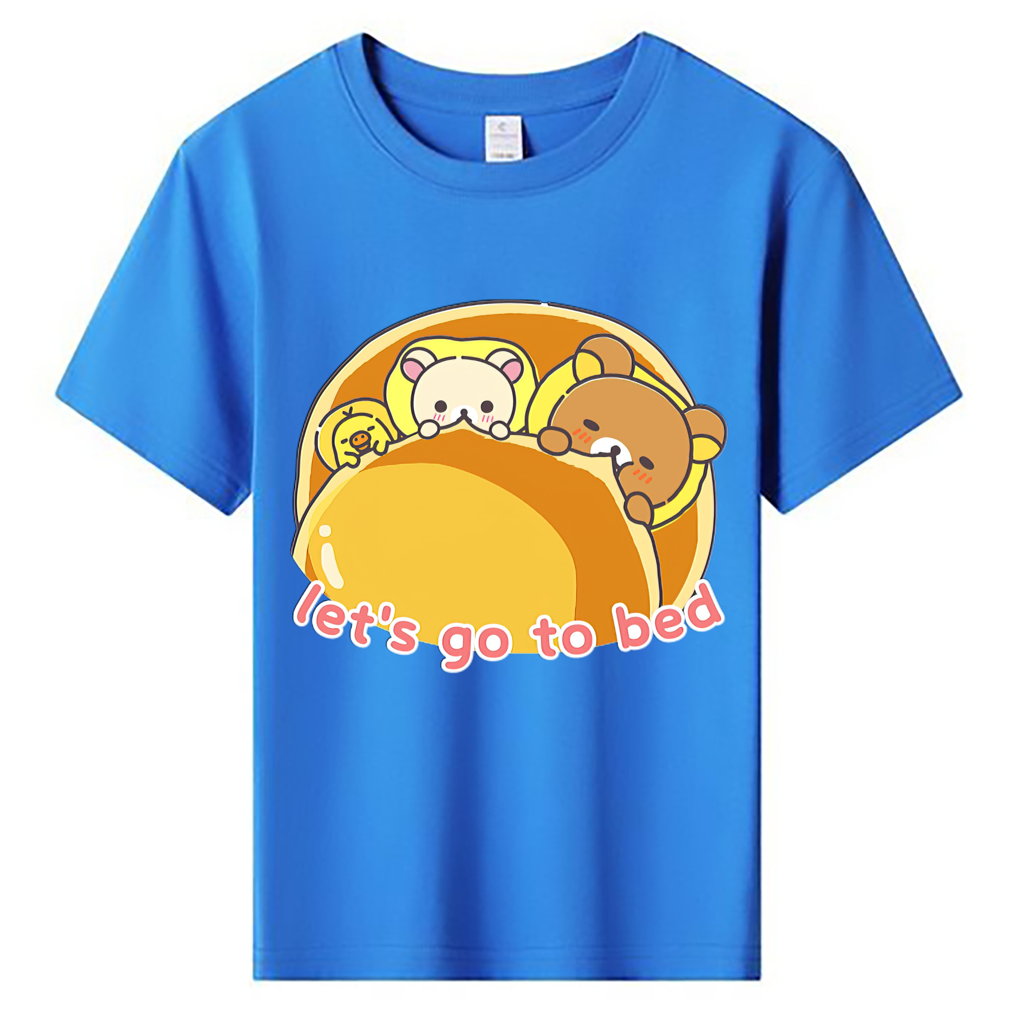 （画像用） リラックマ リラックマ キイロイトリ Rilakkuma Korilakkuma Kiiroitori 綿100％キッズTシャツ（フロントプリント）